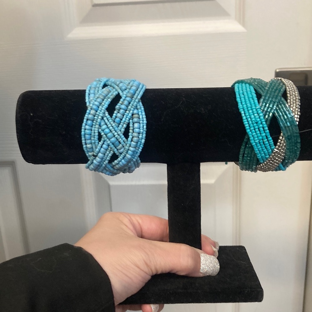 Turquoise and beaded bracelets
